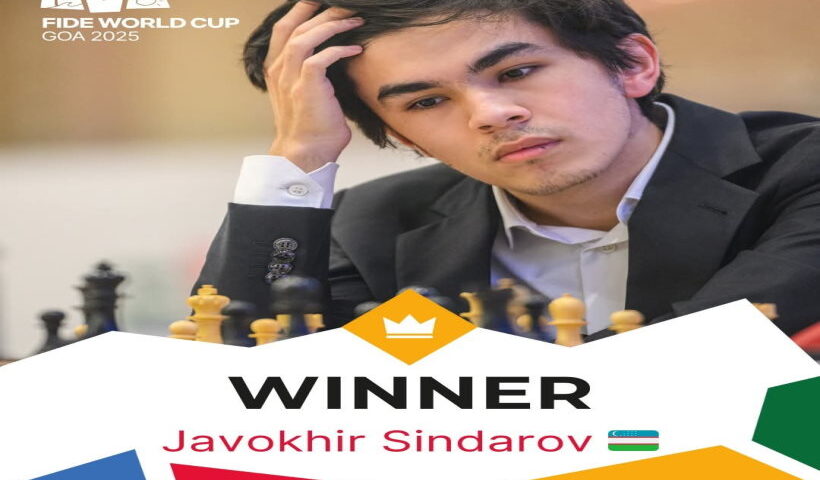 उज्बेकिस्तान के उभरते शतरंज सितारे जावोखिर सिंडारोव (तस्वीर क्रेडिट@GMJSindarov)