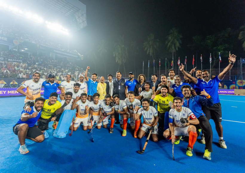 भारत ने मेंस जूनियर हॉकी वर्ल्ड कप 2025 का ब्रॉन्ज जीता (तस्वीर क्रेडिट@RaviDadaChavan)