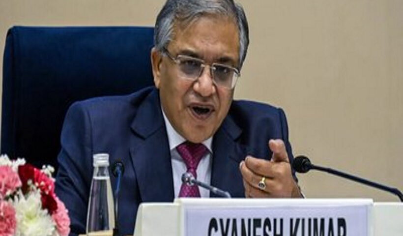 मुख्य चुनाव आयुक्त ज्ञानेश कुमार (तस्वीर क्रेडिट@PMishra_Journo)