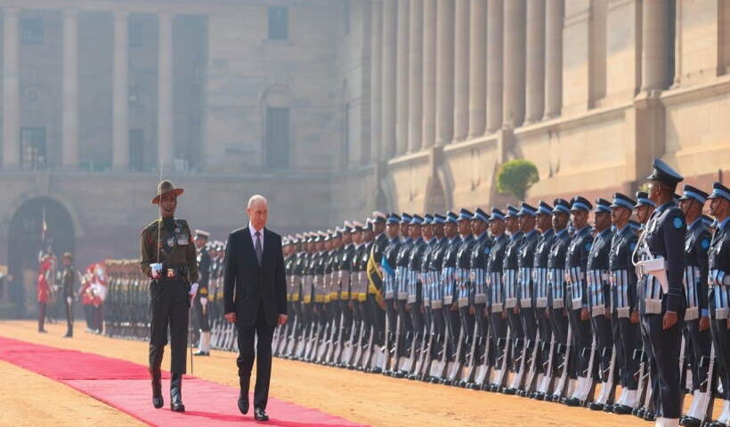 रूसी राष्ट्रपति व्लादिमीर पुतिन भारत के दो दिवसीय दौरे पर (तस्वीर क्रेडिट@MEAIndia)