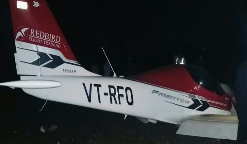 मध्य प्रदेश के सिवनी जिले में ट्रेनिंग एयरक्राफ्ट क्रैश (तस्वीर क्रेडिट@viplav70)