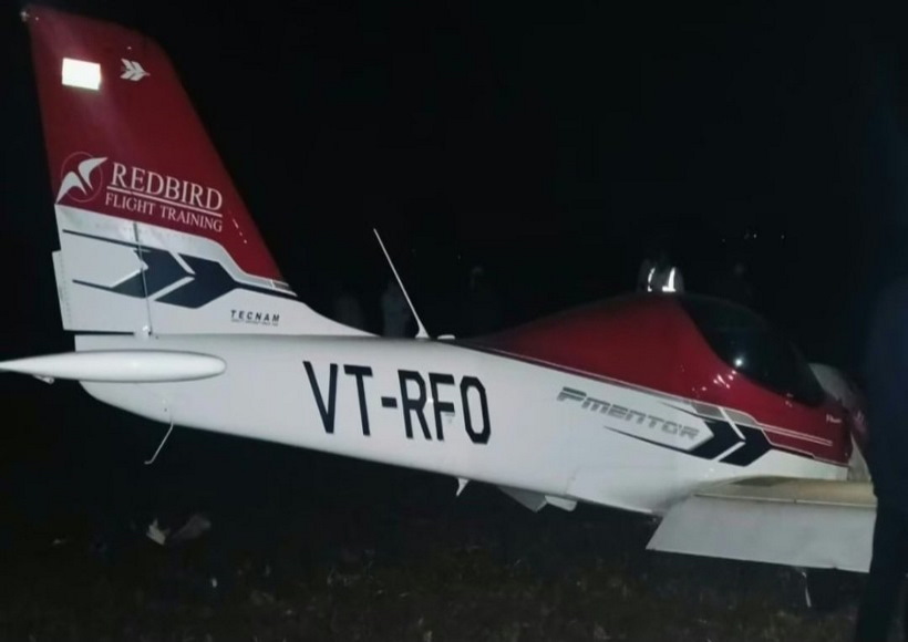 मध्य प्रदेश के सिवनी जिले में ट्रेनिंग एयरक्राफ्ट क्रैश (तस्वीर क्रेडिट@viplav70)