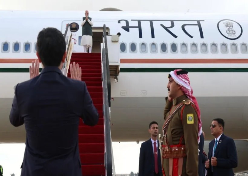 जॉर्डन यात्रा पूरी कर प्रधानमंत्री मोदी इथियोपिया रवाना (तस्वीर क्रेडिट@OpIndia_in)