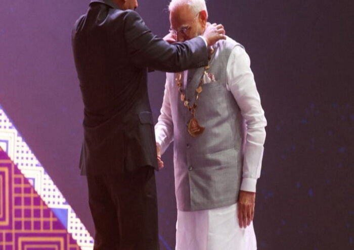 प्रधानमंत्री नरेंद्र मोदी इथियोपिया के सर्वोच्च सम्मान से नवाज़े गए (तस्वीर क्रेडिट@ShahnawazBJP)