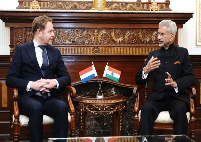 नीदरलैंड के विदेश मंत्री डेविड वैन वील और भारत के विदेश मंत्री एस जयशंकर (तस्वीर क्रेडिट@AIRNewsHindi)
