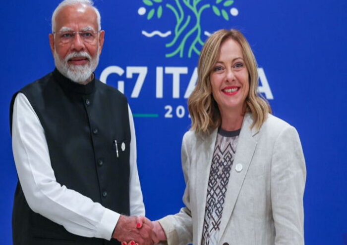 इटली की प्रधानमंत्री जॉर्जिया मेलोनी और प्रधानमंत्री नरेंद्र मोदी (तस्वीर क्रेडिट@JaikyYadav16)