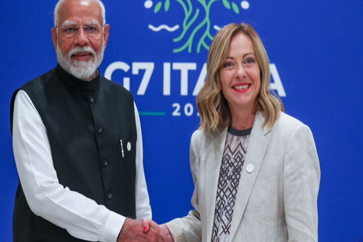 इटली की प्रधानमंत्री जॉर्जिया मेलोनी और प्रधानमंत्री नरेंद्र मोदी (तस्वीर क्रेडिट@JaikyYadav16)