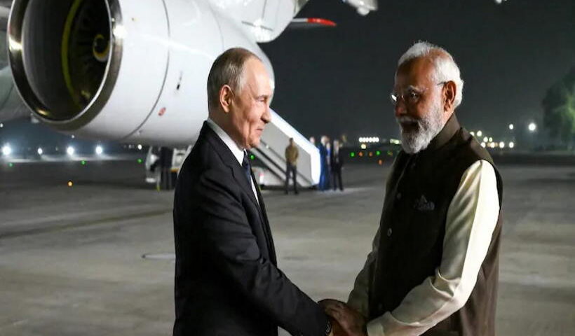 रूसी राष्ट्रपति व्लादिमीर पुतिन और प्रधानमंत्री नरेंद्र मोदी