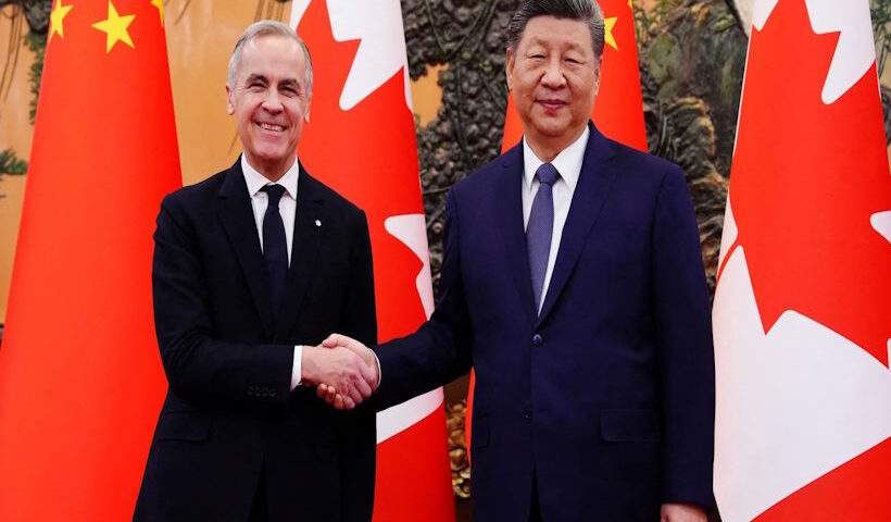 चीनी राष्ट्रपति शी जिनपिंग और कनाडा के प्रधानमंत्री मार्क कार्नी