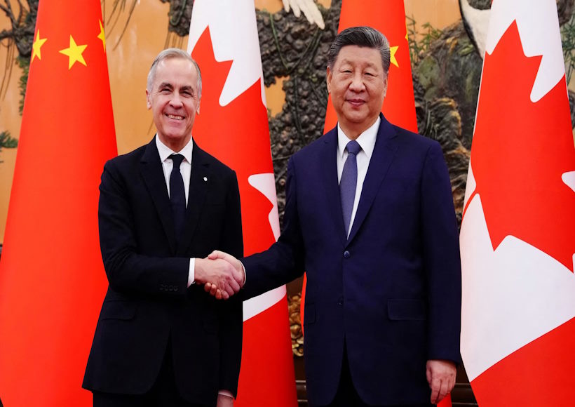 चीनी राष्ट्रपति शी जिनपिंग और कनाडा के प्रधानमंत्री मार्क कार्नी