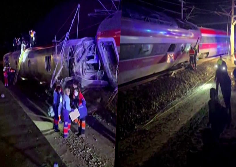 स्पेन में हाई-स्पीड ट्रेनों की आमने-सामने टक्कर (तस्वीर क्रेडिट@Mahsar_khan)