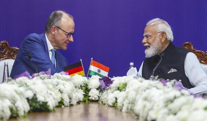 जर्मनी के चांसलर फ्रेडरिक मर्ज और प्रधानमंत्री नरेंद्र मोदी (तस्वीर क्रेडिट@Thomas11P)