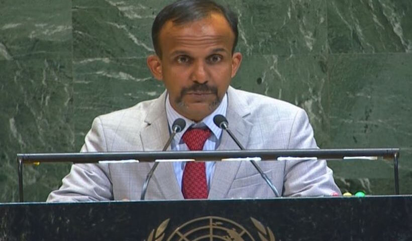 भारत के यूएन मिशन के काउंसलर एल्डोस पुनूस (तस्वीर क्रेडिट@np_nationpress)