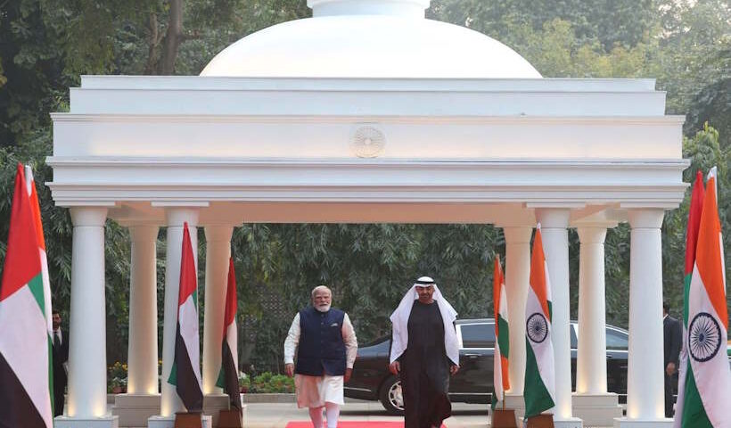 प्रधानमंत्री नरेंद्र मोदी और यूएई के राष्ट्रपति शेख मोहम्मद बिन जायद अल नाहयान (तस्वीर क्रेडिट@AIRNewsHindi)