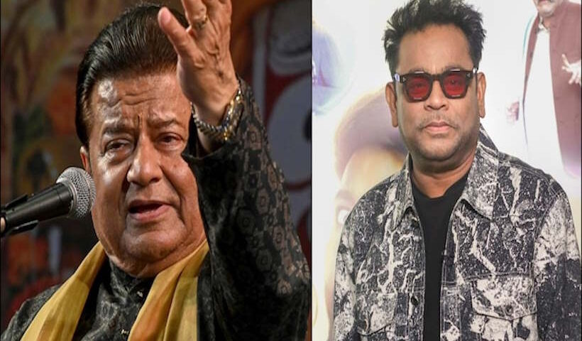 अनूप जलोटा और एआर रहमान (तस्वीर क्रेडिट@SAMTHEBESTEST_)