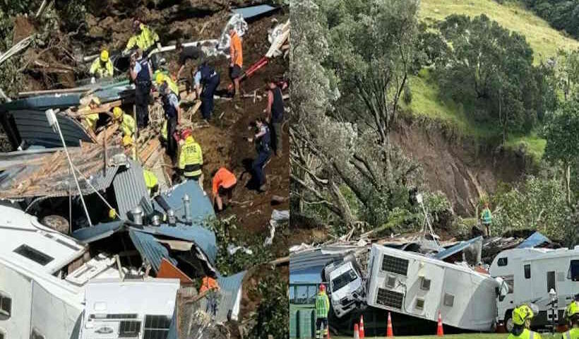 न्यूजीलैंड में भारी बारिश के बाद भूस्खलन से मचा हाहाकार (तस्वीर क्रेडिट@thecontextaus)