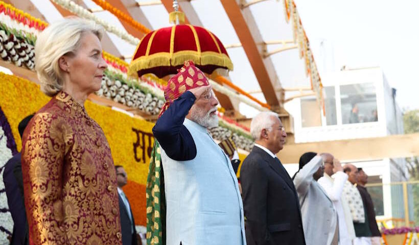 77वें गणतंत्र दिवस पर यूरोपीय यूनियन के शीर्ष नेताओं की ऐतिहासिक मौजूदगी (तस्वीर क्रेडिट@Shrutiikoshiya)