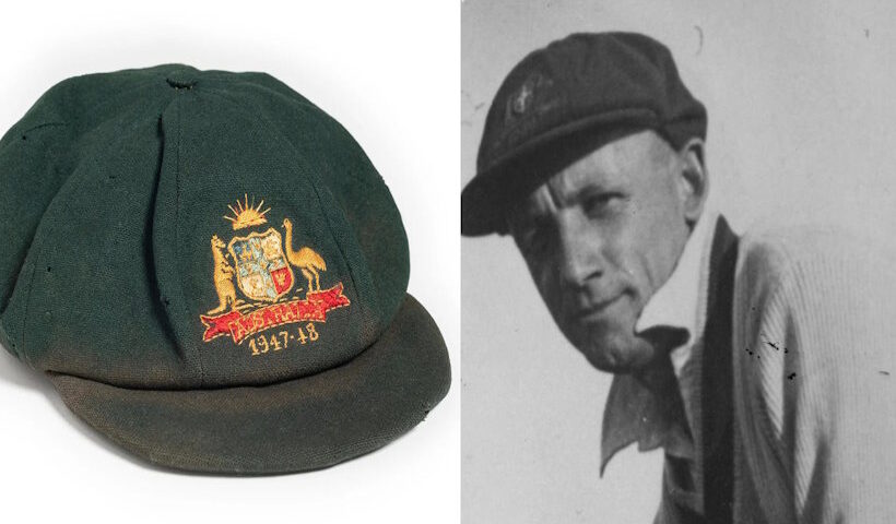 सर डॉन ब्रैडमैन की ऐतिहासिक बैगी ग्रीन कैप की रिकॉर्ड नीलामी (तस्वीर क्रेडिट@predyx_markets)