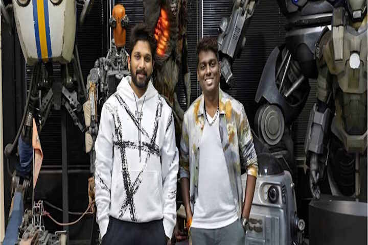 अभिनेता अल्लू अर्जुन और एटली (तस्वीर क्रेडिट@Rahulrautwrites)