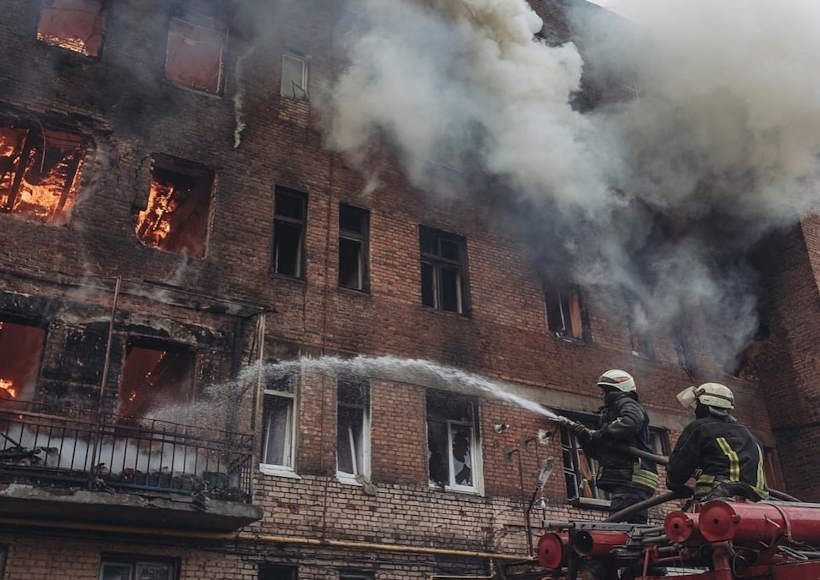 रूस-यूक्रेन युद्ध का दृश्य