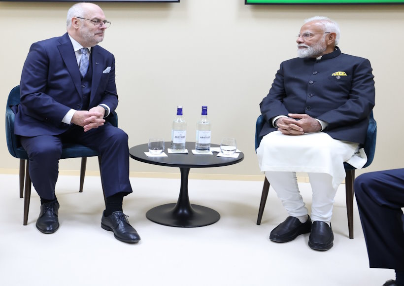 एस्टोनिया के राष्ट्रपति अलार कारिस और प्रधानमंत्री नरेंद्र मोदी (तस्वीर क्रेडिट@narendramodi)