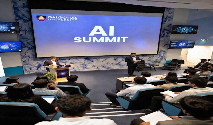 इंडिया एआई इम्पैक्ट समिट में गलगोटिया यूनिवर्सिटी के स्टॉल को लेकर उठा विवाद (तस्वीर क्रेडिट@sourabhwadhwa22)