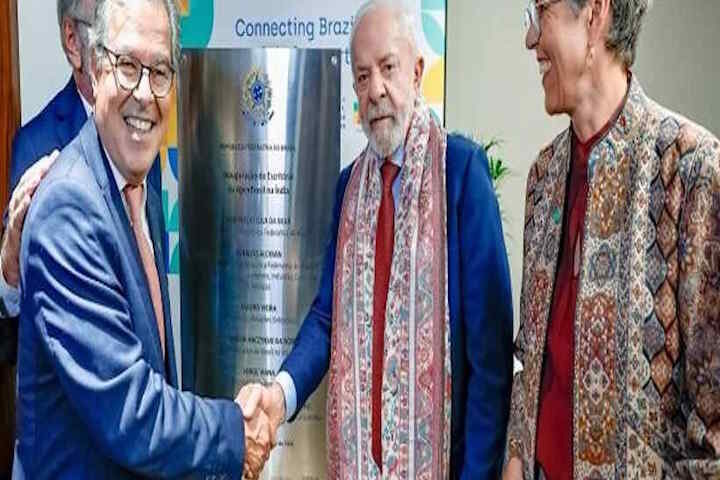 राष्ट्रपति लूला ने नई दिल्ली में एपेक्स कार्यालय का किया उद्घाटन (तस्वीर क्रेडिट@InvGurInd)