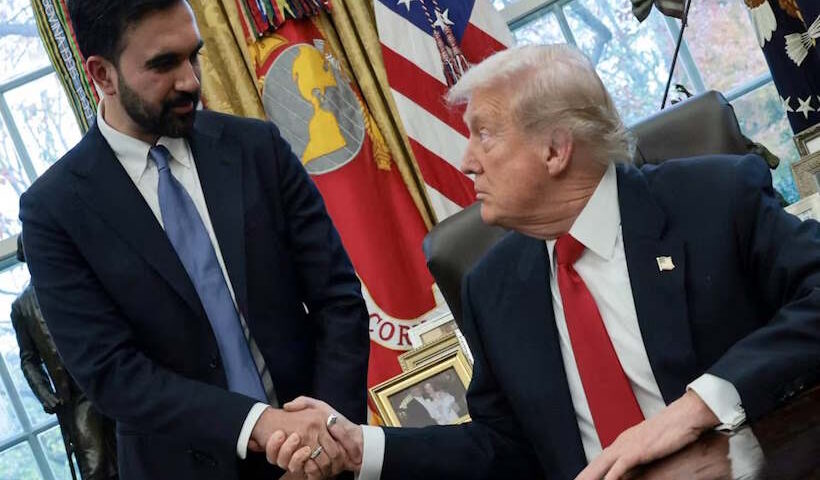 अमेरिका के राष्ट्रपति डोनाल्ड ट्रंप और न्यूयॉर्क के मेयर जोहरान ममदानी (तस्वीर क्रेडिट@agreeCarey)