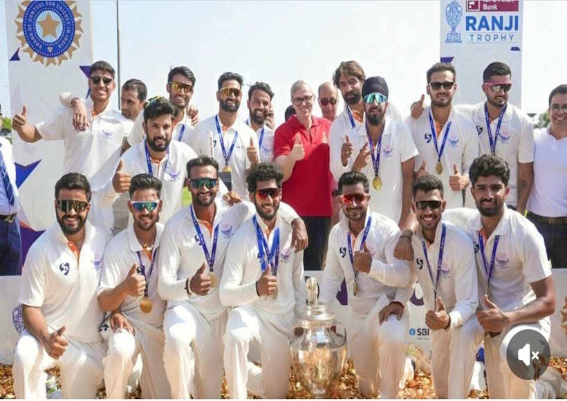 जम्मू-कश्मीर ने रचा इतिहास,पहली बार जीती रणजी ट्रॉफी (तस्वीर क्रेडिट@DrVeeri)