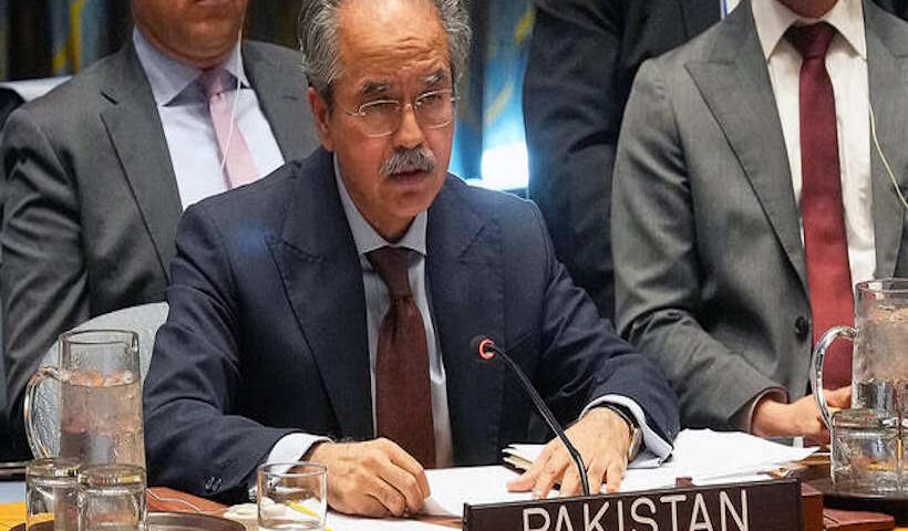 पाकिस्तान के स्थायी प्रतिनिधि असीम इफ्तिखार अहमद (तस्वीर क्रेडिट@Political_Up)