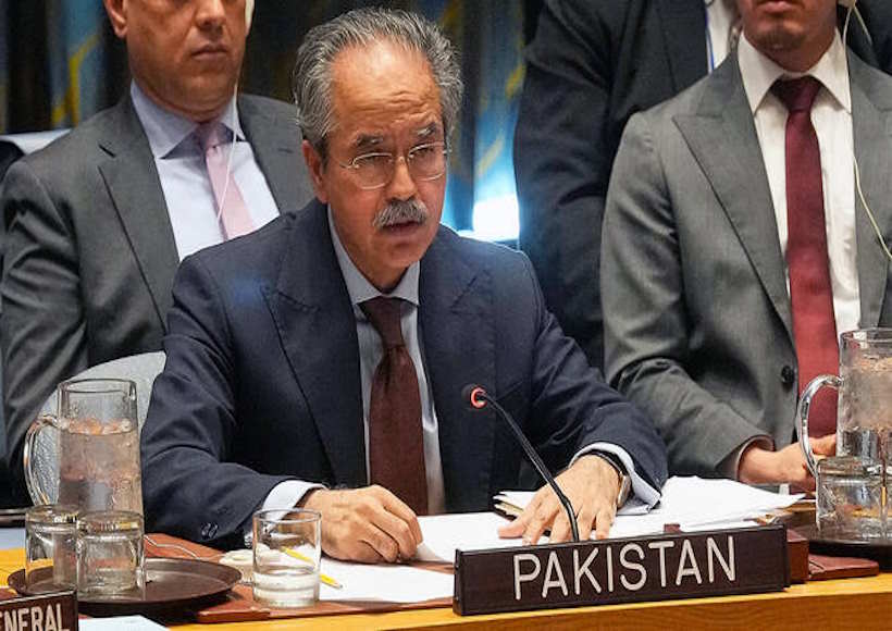 पाकिस्तान के स्थायी प्रतिनिधि असीम इफ्तिखार अहमद (तस्वीर क्रेडिट@Political_Up)