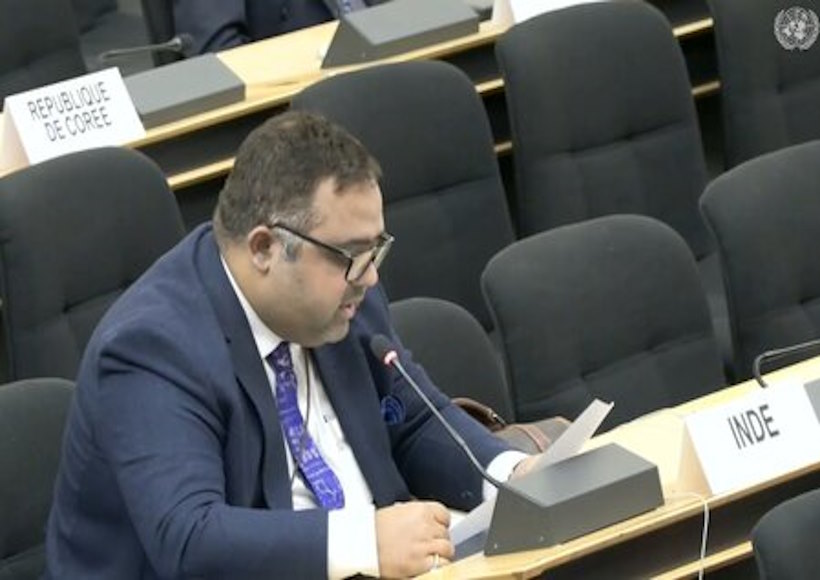 भारत के संयुक्त राष्ट्र मिशन के काउंसलर गौरव कुमार ठाकुर (तस्वीर क्रेडिट@OrissaPOSTLive)