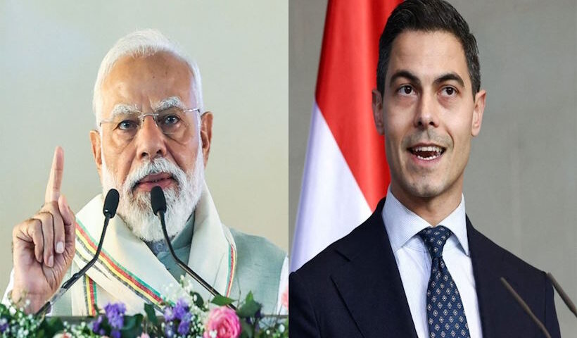 प्रधानमंत्री नरेंद्र मोदी और नीदरलैंड के प्रधानमंत्री रॉब जेटेन (तस्वीर क्रेडिट@BJP4BlrSouth)