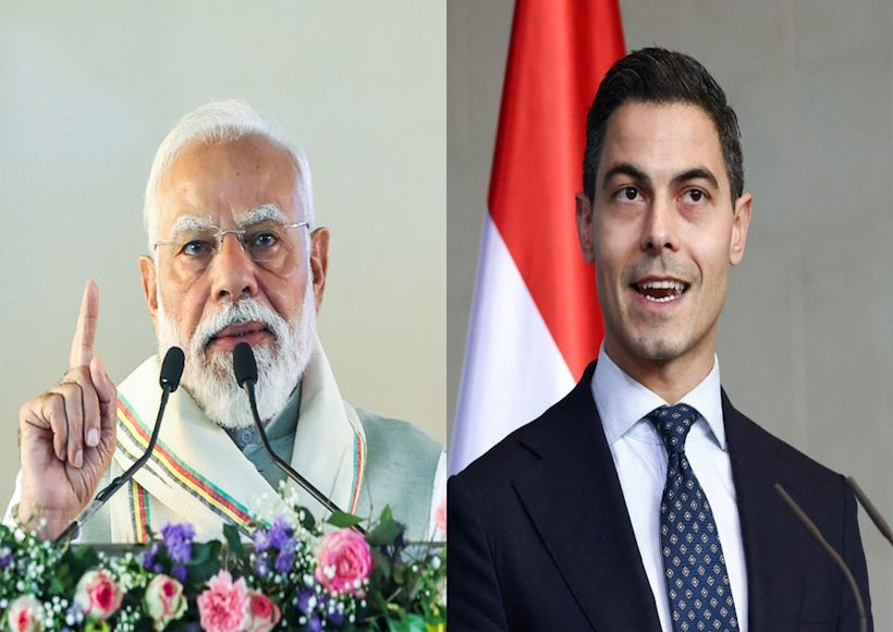 प्रधानमंत्री नरेंद्र मोदी और नीदरलैंड के प्रधानमंत्री रॉब जेटेन (तस्वीर क्रेडिट@BJP4BlrSouth)