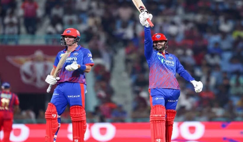 समीर रिजवी की दमदार पारी से दिल्ली कैपिटल्स ने जीत दर्ज की (तस्वीर क्रेडिट@vivek23mishra)