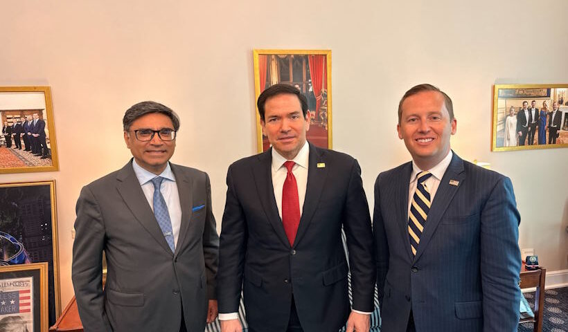 विदेश सचिव विक्रम मिसरी और मार्को रुबियो की मुलाकात (तस्वीर क्रेडिट@USAmbIndia)