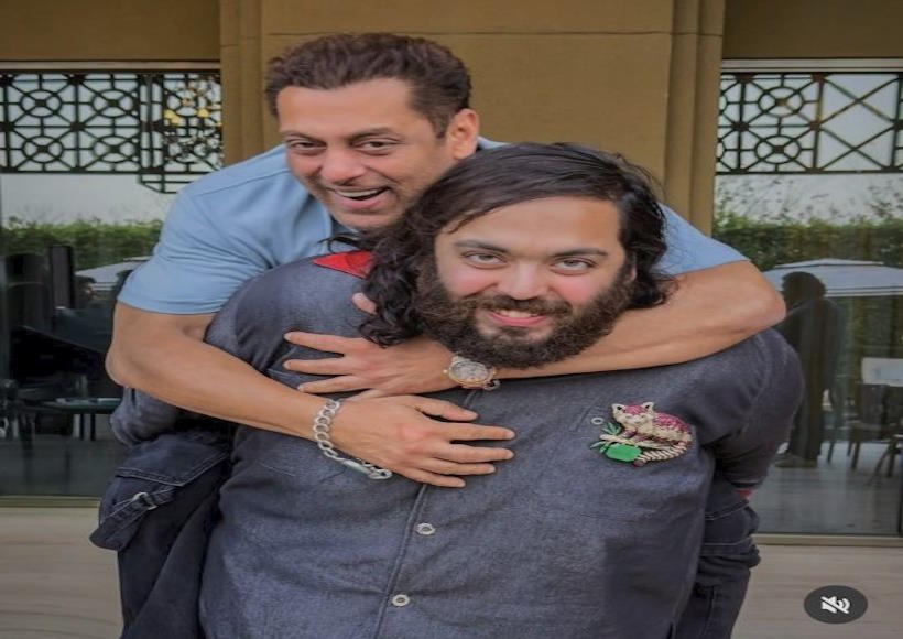 अनंत अंबानी के जन्मदिन पर सलमान खान ने लुटाया प्यार (तस्वीर क्रेडिट@Haya_fangirl)