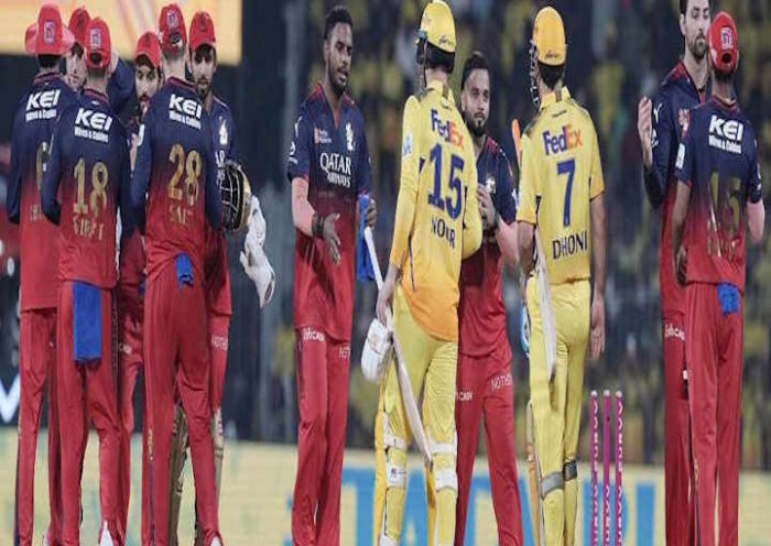 आरसीबी-सीएसके मैच में डीजे विवाद ने पकड़ा तूल (तस्वीर क्रेडिट@prajavani)