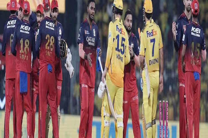 आरसीबी-सीएसके मैच में डीजे विवाद ने पकड़ा तूल (तस्वीर क्रेडिट@prajavani)