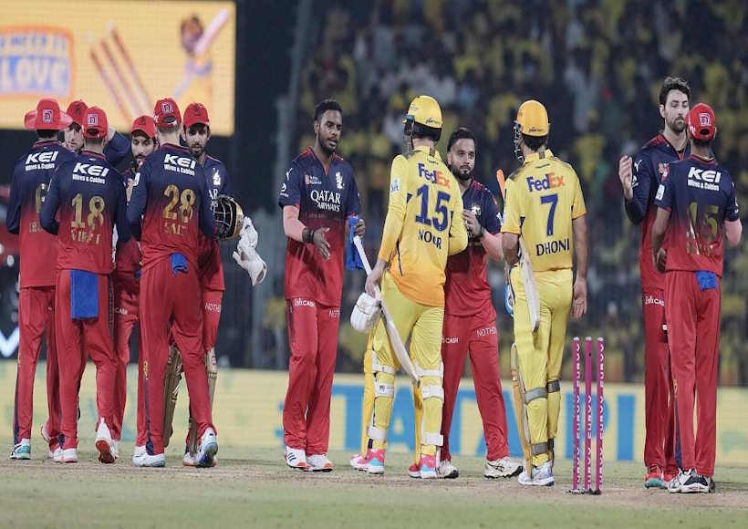 आरसीबी-सीएसके मैच में डीजे विवाद ने पकड़ा तूल (तस्वीर क्रेडिट@prajavani)