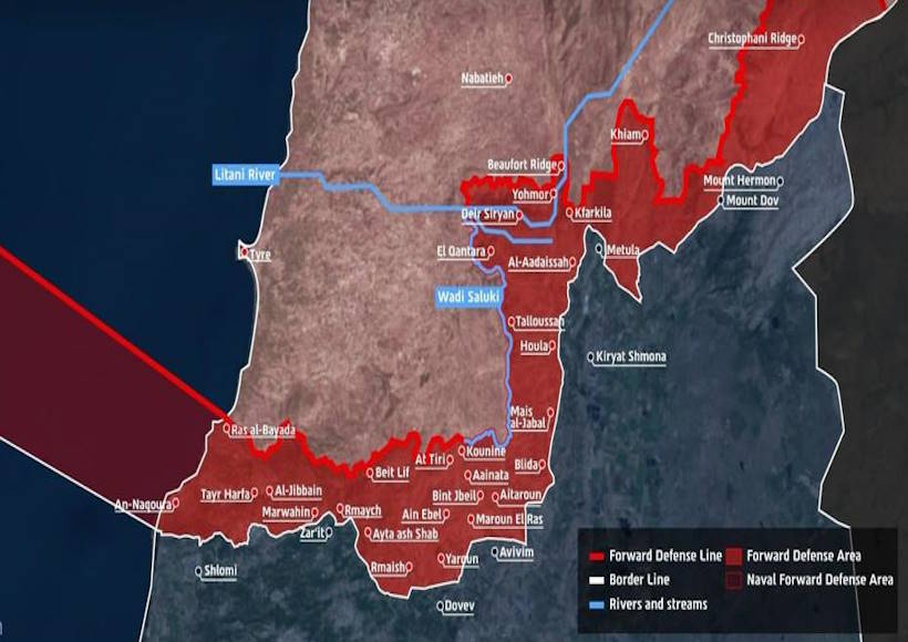 दक्षिणी लेबनान में इजरायल का नया बफर जोन प्लान (तस्वीर क्रेडिट@musthafaaa)