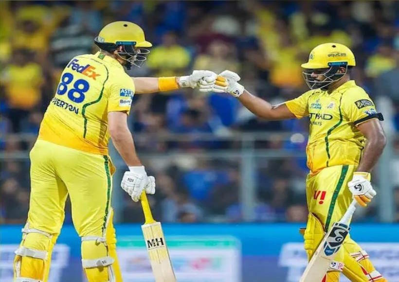 सैमसन के तूफानी शतक से चेन्नई की ऐतिहासिक जीत (तस्वीर क्रेडिट@AnshiYa30249607)