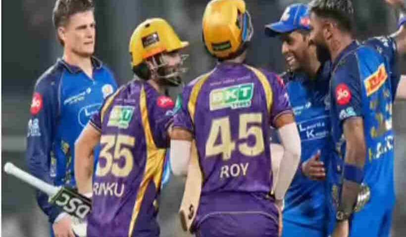 केकेआर ने मुंबई इंडियंस को हराकर प्लेऑफ की उम्मीदें रखीं जिंदा (तस्वीर क्रेडिट@UttamYadav_10)
