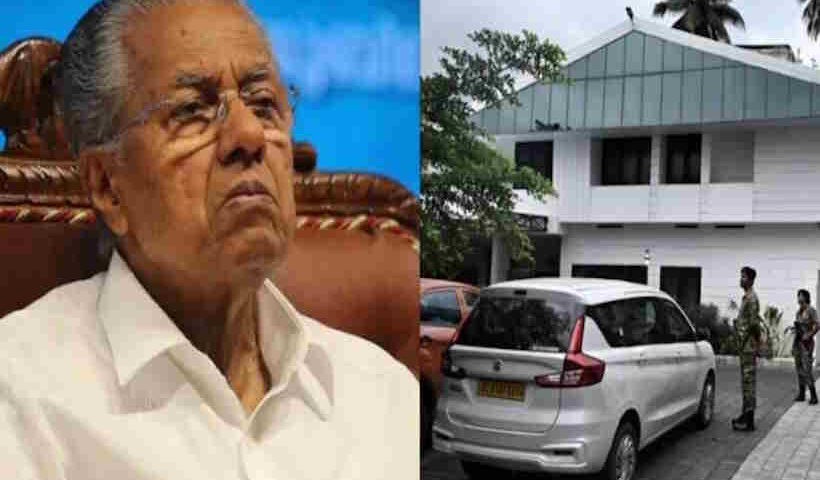 पूर्व मुख्यमंत्री पिनाराई विजयन के घर ईडी की छापेमारी (तस्वीर क्रेडिट@OpIndia_in)