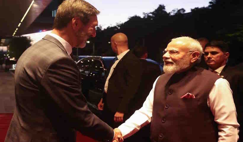 स्लोवाकिया पहुँचे प्रधानमंत्री मोदी (तस्वीर क्रेडिट@iGAakaash)