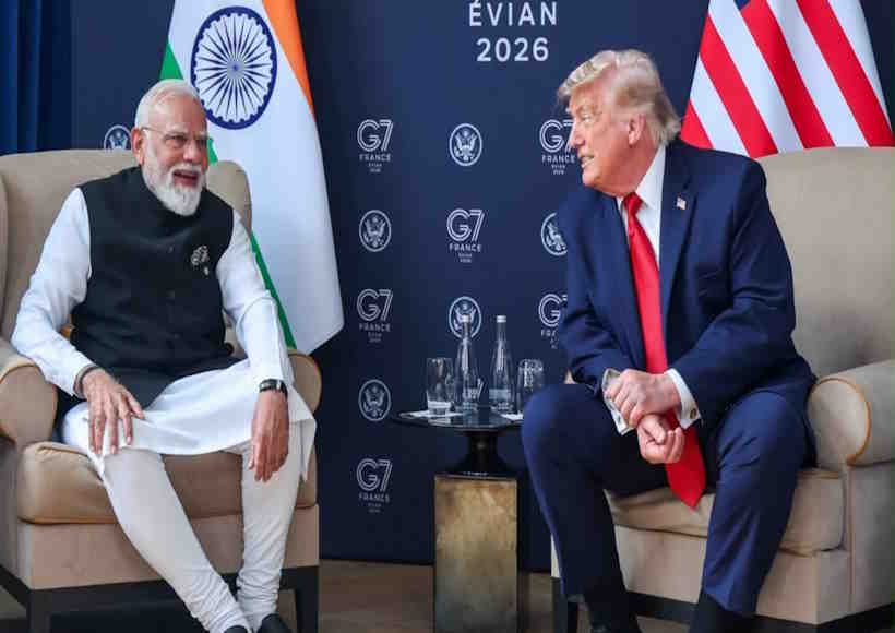 प्रधानमंत्री नरेंद्र मोदी और अमेरिकी राष्ट्रपति डोनाल्ड ट्रंप (तस्वीर क्रेडिट@OpIndia_in)