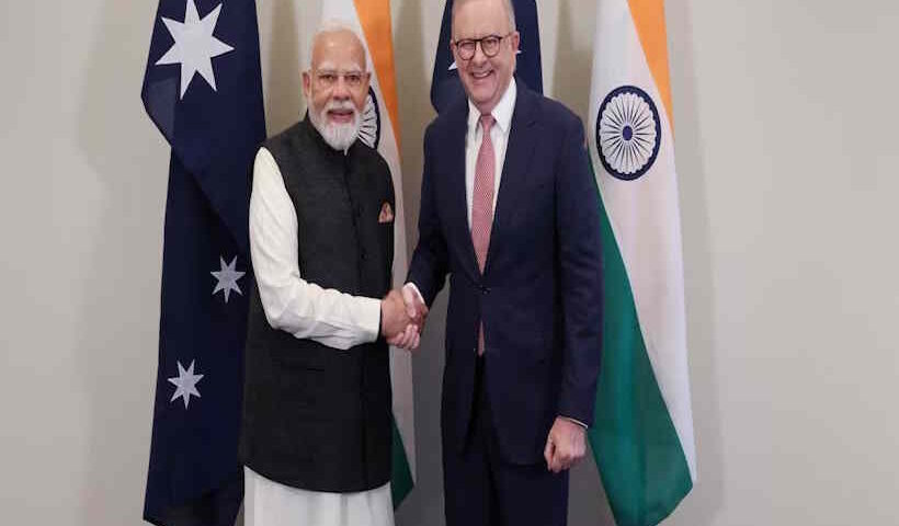 प्रधानमंत्री मोदी और ऑस्ट्रेलिया के प्रधानमंत्री एंथनी अल्बनीज (तस्वीर क्रेडिट@BRICS_live)