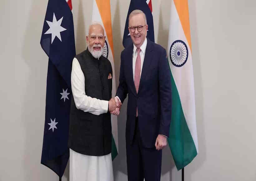 प्रधानमंत्री मोदी और ऑस्ट्रेलिया के प्रधानमंत्री एंथनी अल्बनीज (तस्वीर क्रेडिट@BRICS_live)