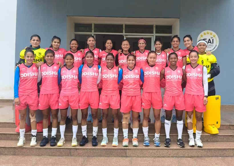 एशियन गेम्स 2026 के लिए भारतीय महिला हॉकी टीम घोषित(तस्वीर क्रेडिट@sports_odisha)
