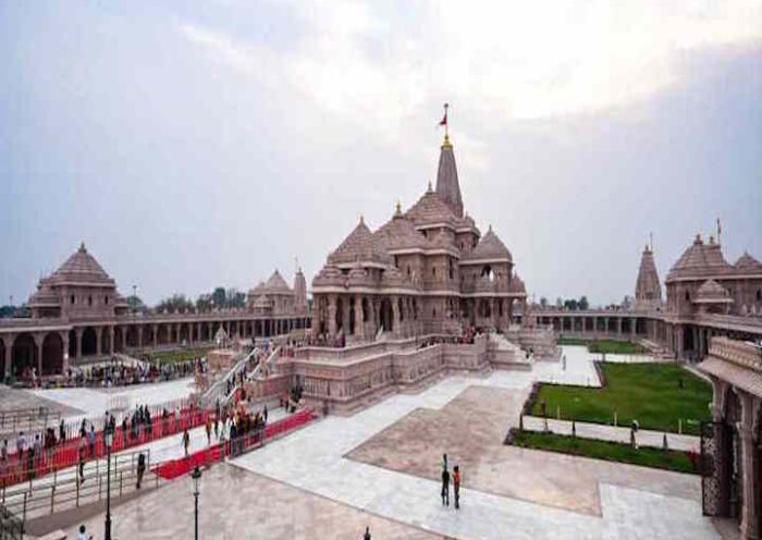 अयोध्या स्थित श्री राम जन्मभूमि मंदिर (तस्वीर क्रेडिट@rashtra_press)